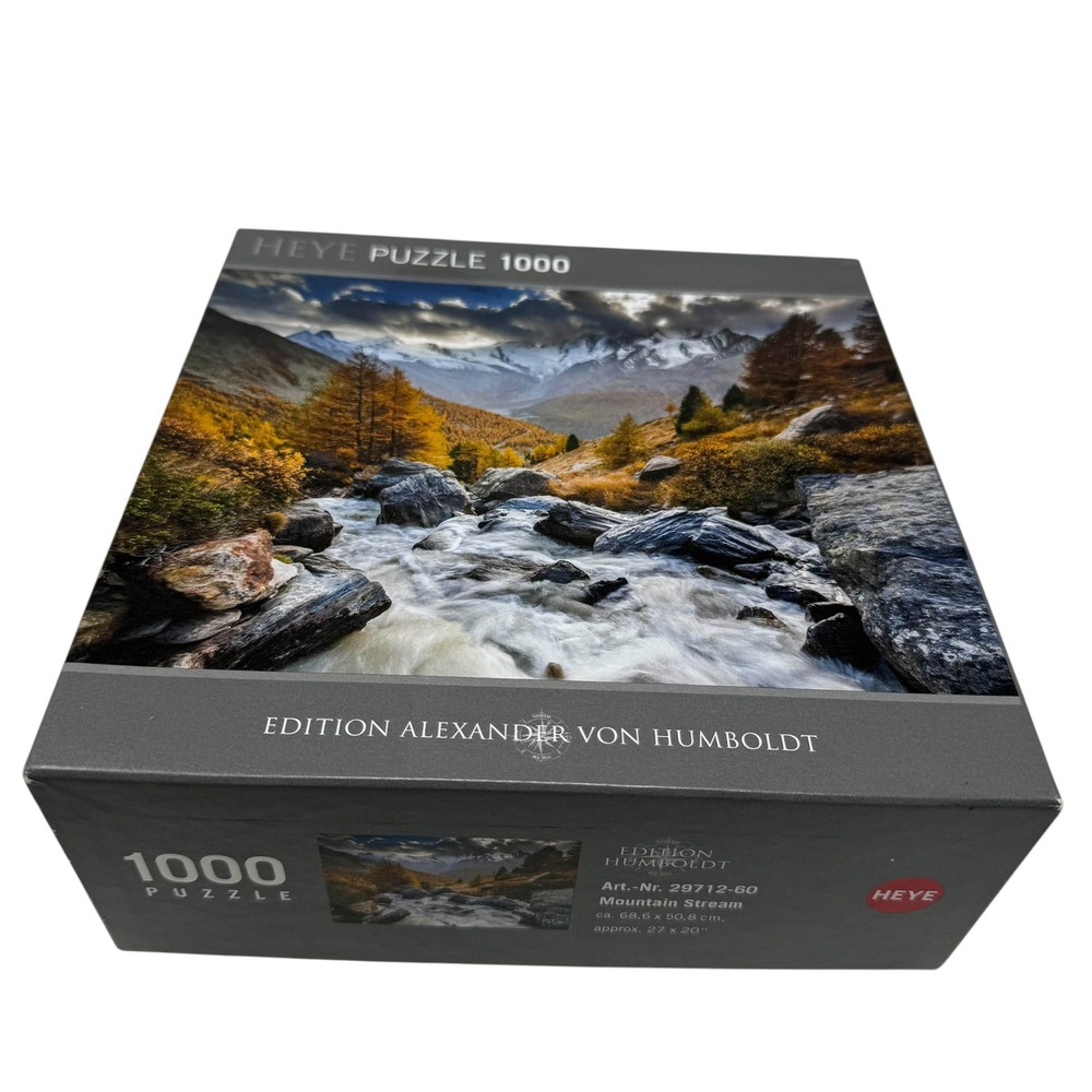 Heye‎ 1000 Piece Puzzle Edition Alexander von Humboldt Mountain Stream UNCOUNTED